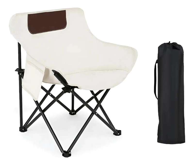 SILLA PLEGABLE DE ACERO PARA USO EXTERIOR COLOR BLANCO - 1