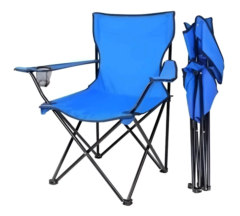 SILLA PLEGABLE PARA CAMPING Y PLAYA CON PORTA VASOS EN COLORES VARIADOS - 2