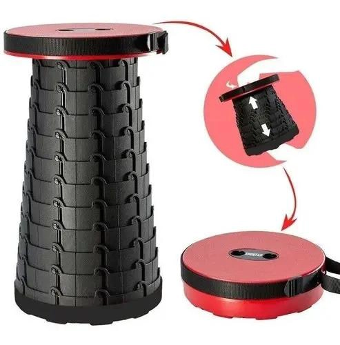TABURETE PLEGABLE TELESCOPICO CON ASIENTO RETRACTIL Y DISEÑO COMPACTO - 1