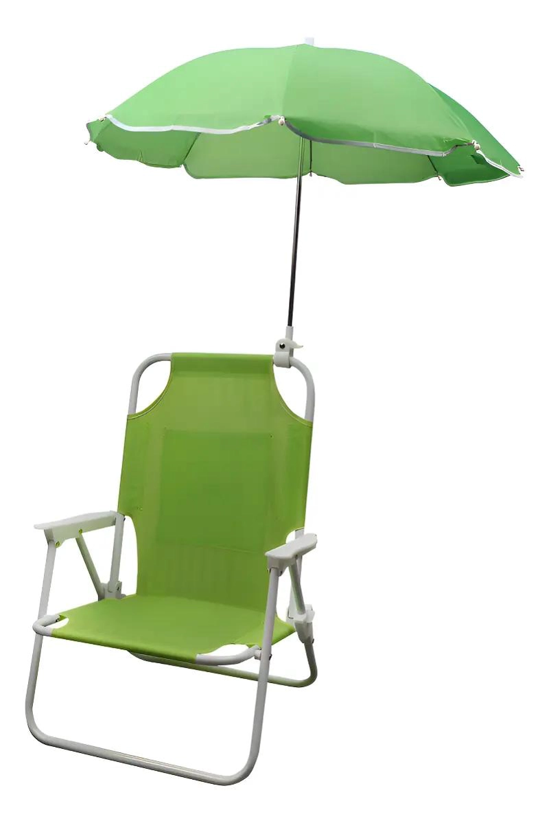 SILLA PLEGABLE PARA NIÑOS CON DISEÑO DE ANIMALES Y SOMBRILLA COLORIDA - 1
