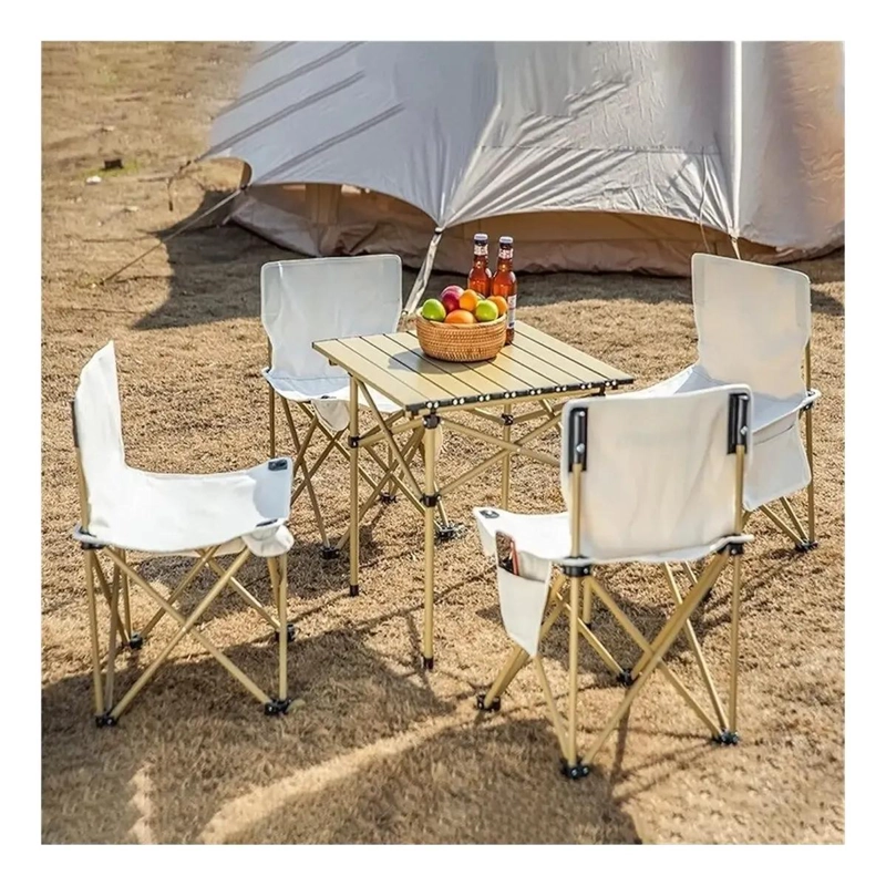 JUEGO PORTATIL DE MESA Y SILLAS PLEGABLES PARA CAMPING Y VIAJES - 2