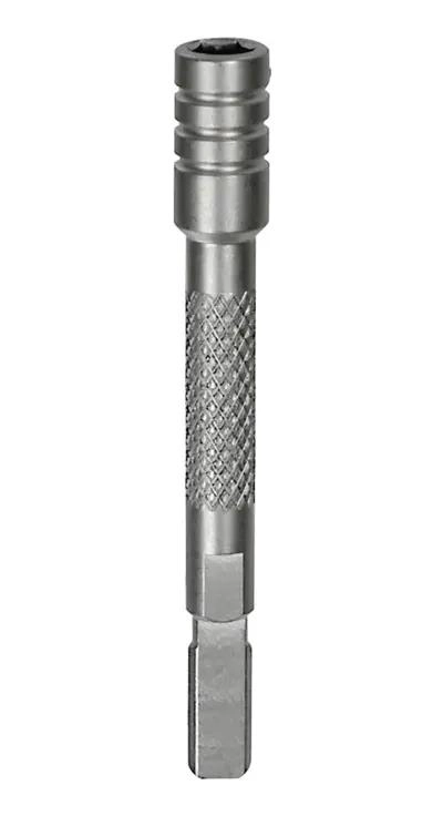 EXTENSOR PARA DESTORNILLADOR CON DISEÑO COMPACTO Y COLOR PLATA - 1