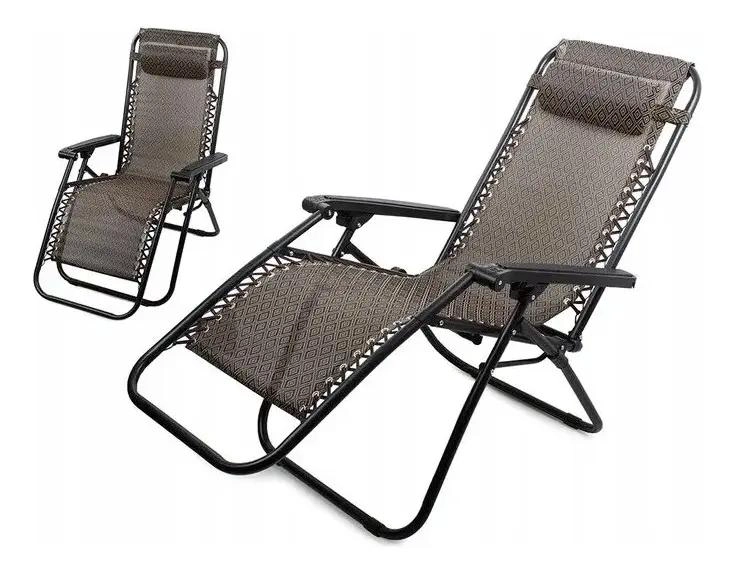 SILLA REPOSERA REFORZADA CON ESTRUCTURA RESISTENTE COLOR NEGRO Y MARRON - 2