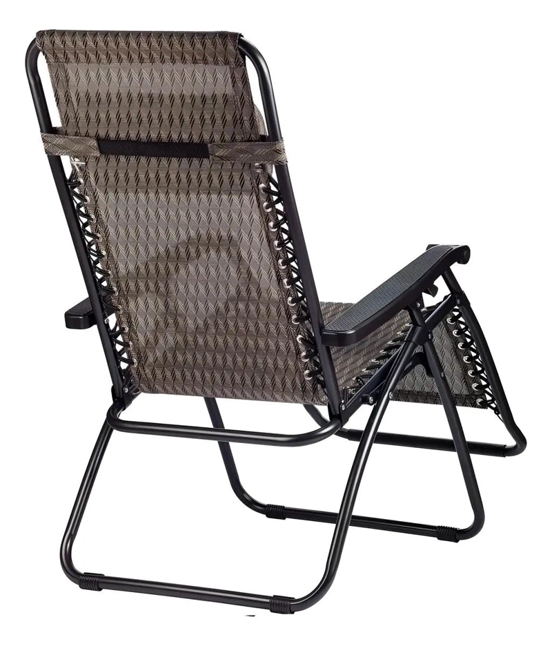 SILLA REPOSERA REFORZADA CON ESTRUCTURA RESISTENTE COLOR NEGRO Y MARRON - 5
