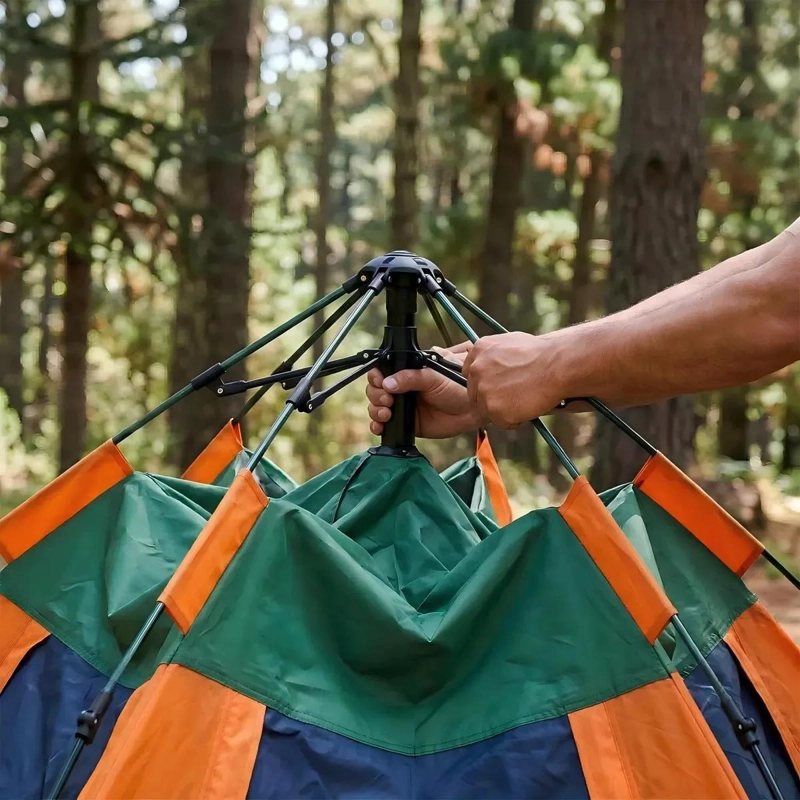 CARPA INSTANTANEA PARA CAMPING 4 PERSONAS CON 2 PUERTAS Y 2 VENTANAS - 4