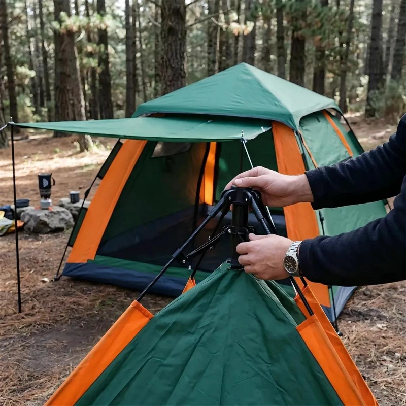 CARPA INSTANTANEA PARA CAMPING 4 PERSONAS CON 2 PUERTAS Y 2 VENTANAS - 5