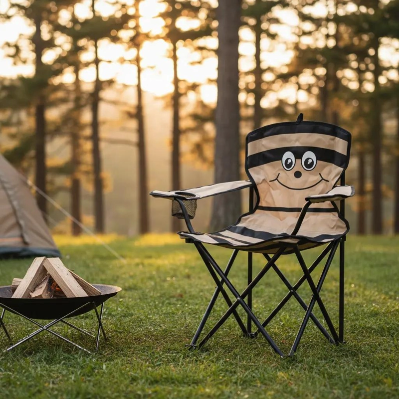 SILLA PLEGABLE PARA NIÑOS CON BOLSO Y PORTAVASO IDEAL PARA PLAYA Y CAMPING - 1