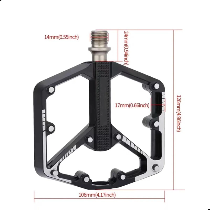 PEDALES PARA BICICLETA MTB CON RODAMIENTOS Y CUERPO DE ALUMINIO - 2
