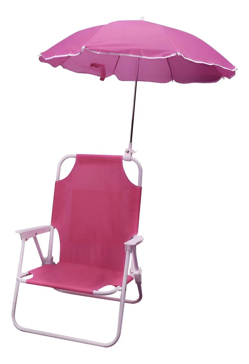 SILLA PLEGABLE PARA NIÑOS COLOR ROSA IDEAL PARA CAMPING Y EXTERIORES - 1