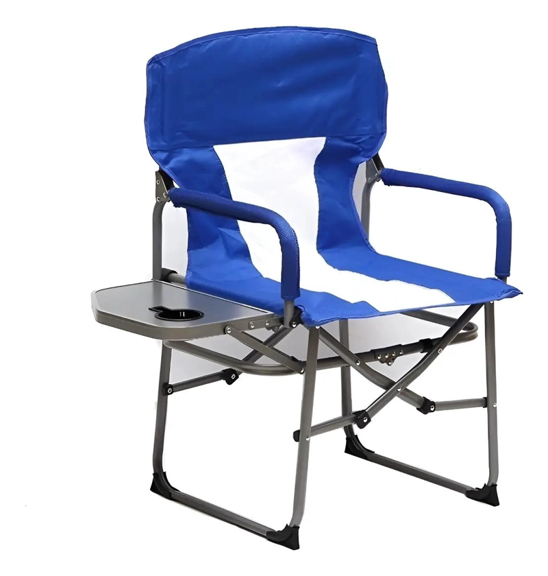 SILLA PLEGABLE PARA CAMPING Y PESCA CON PORTAVASOS Y MESA INTEGRADA - 1