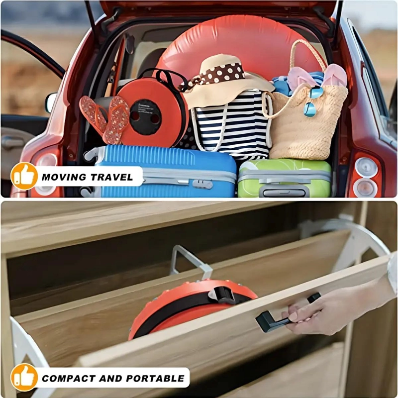 SILLA PLEGABLE PORTATIL CON ASIENTO RETRACTIL PARA PLAYA Y EXTERIORES - 4