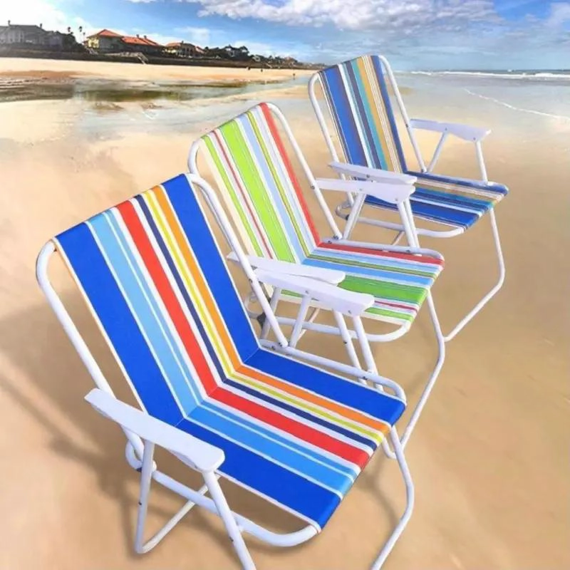 JUEGO DE 2 SILLAS PLEGABLES PARA PLAYA, CAMPING Y EXTERIORES - 2