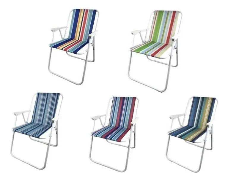PACK DE 2 SILLAS PLEGABLES PARA PLAYA Y CAMPING CON ESTRUCTURA RESISTENTE - 1