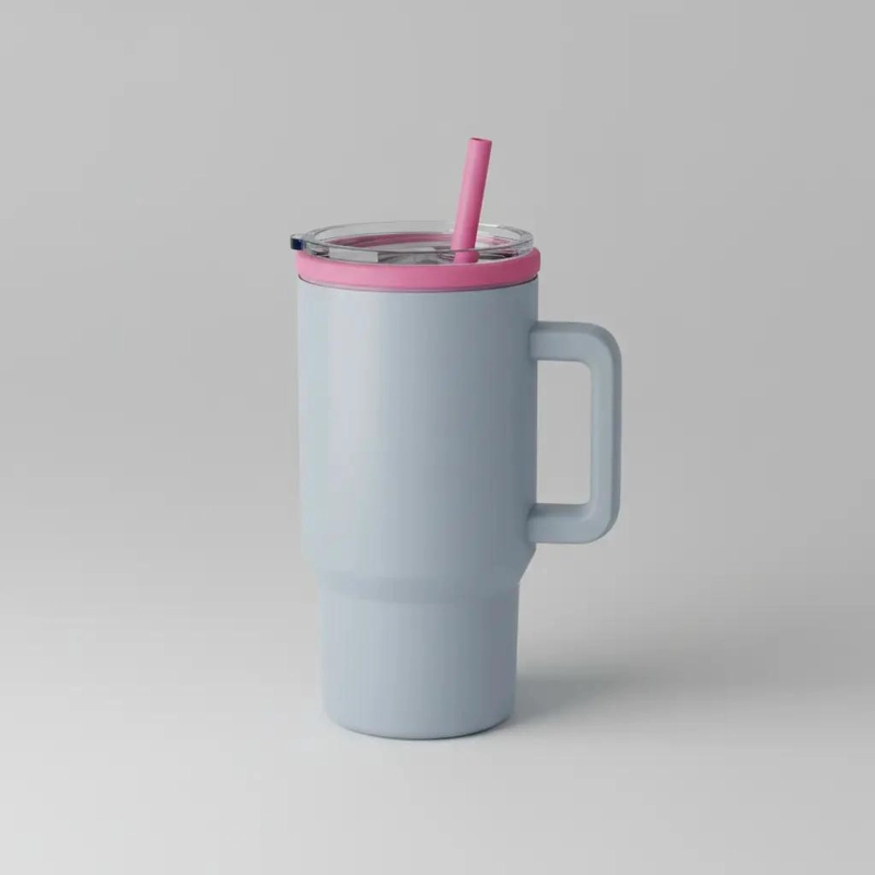 VASO METALICO PARA SUBLIMACION 20OZ CON TAPA COLOR FUCSIA - 5