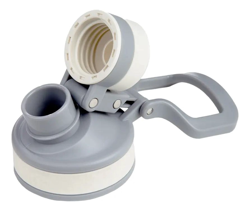 TERMO DE ACERO INOXIDABLE 800 ML COLOR BLANCO CON TAPA HERME TICA - 1