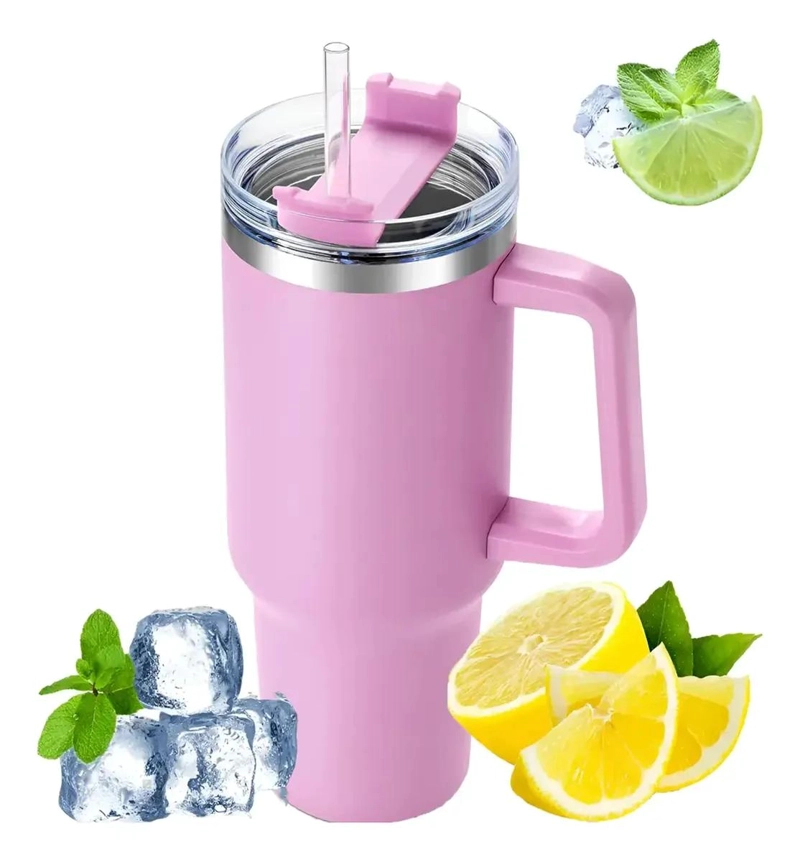 TAZA TE RMICA DE ACERO INOXIDABLE PARA BEBIDAS CALIENTES Y FRIAS 1180 ML - 1