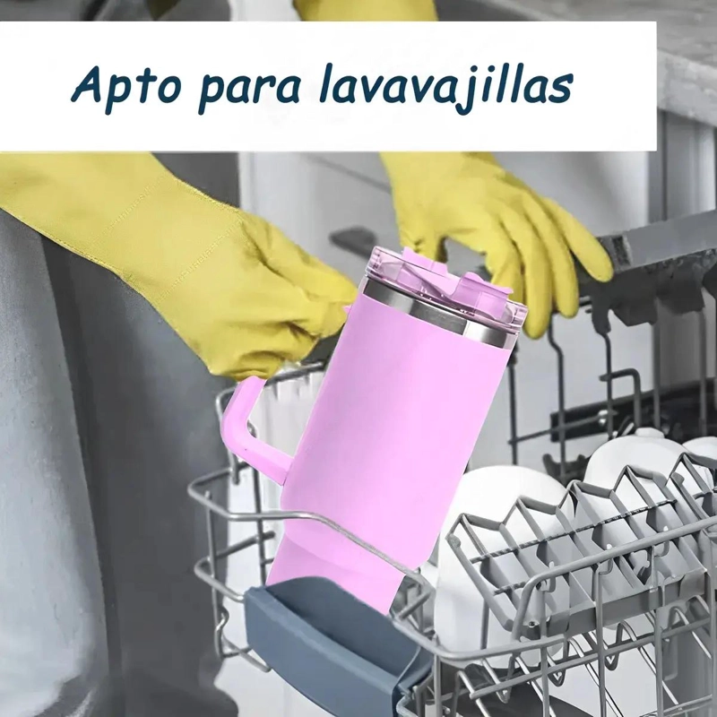 TAZA TE RMICA DE ACERO INOXIDABLE PARA BEBIDAS CALIENTES Y FRIAS 1180 ML - 2
