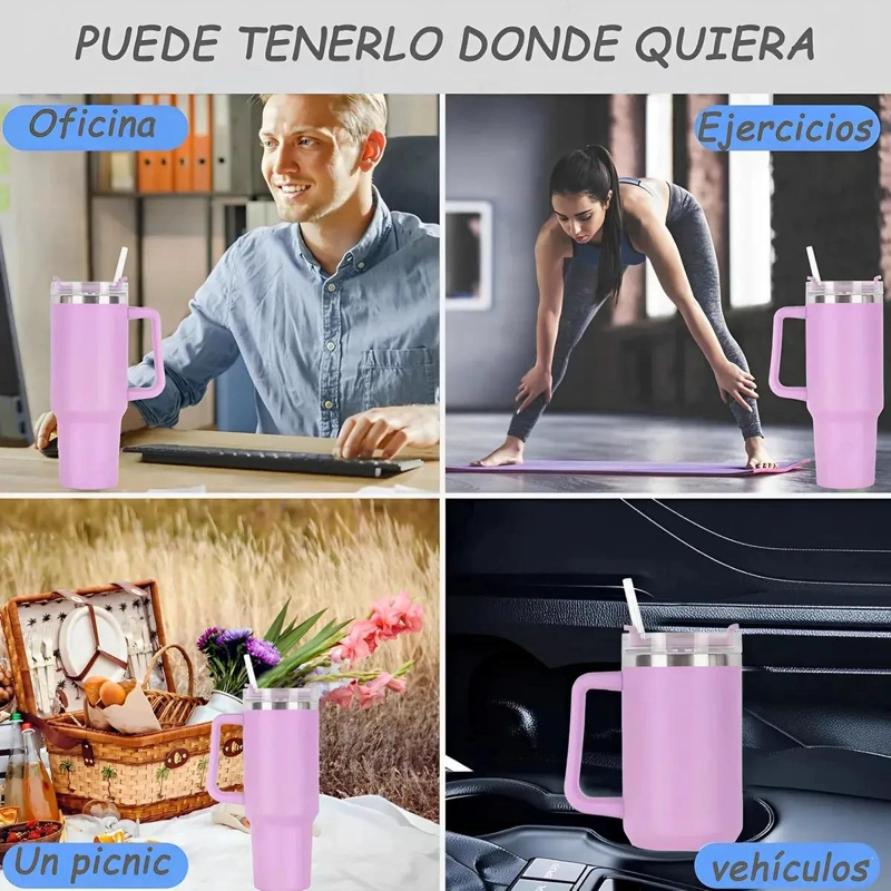 TAZA TE RMICA DE ACERO INOXIDABLE PARA BEBIDAS CALIENTES Y FRIAS 1180 ML - 3