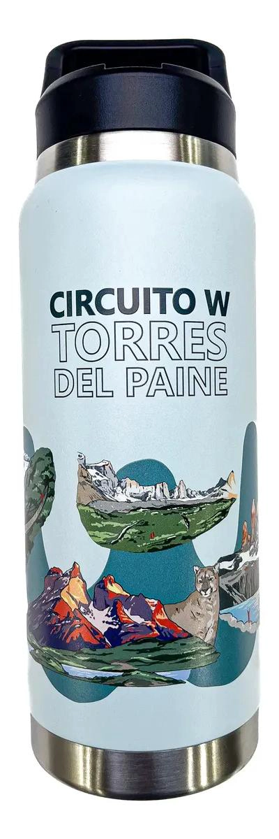 BOTELLA DE ACERO INOXIDABLE DOBLE PARED 750 ML CON DISEÑO DE CIRCUITOS - 1