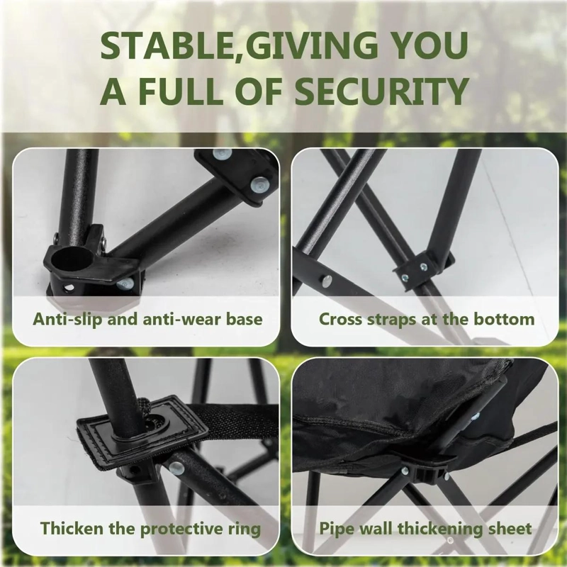 SILLA PLEGABLE PORTATIL LIGERA Y COMPACTA PARA CAMPING Y EXTERIORES - 5