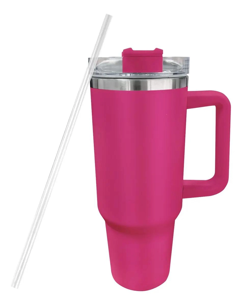 VASO TE RMICO ESTILO STAINLESS CON CAPACIDAD DE 1,2 LITROS Y BOMBILLA - 1
