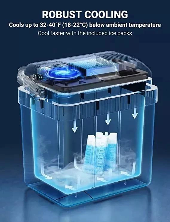 REFRIGERADOR PORTATIL TERMOELE CTRICO PARA COCHE 12V CON CAPACIDAD 2 LITROS - 2