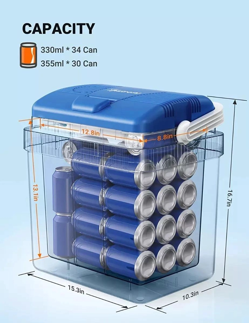 REFRIGERADOR PORTATIL TERMOELE CTRICO PARA COCHE 12V CON CAPACIDAD 2 LITROS - 4