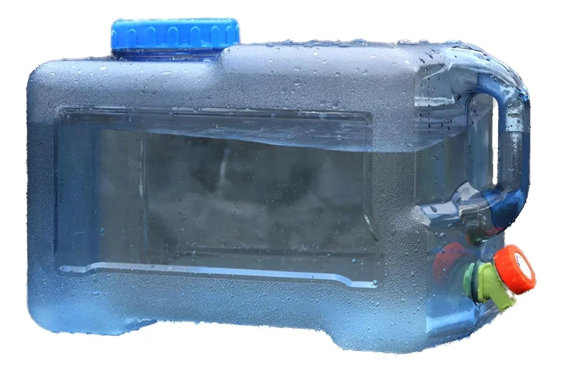 BIDON PORTATIL TRANSPARENTE PARA AGUA DE 18 LITROS IDEAL PARA CAMPING - 1