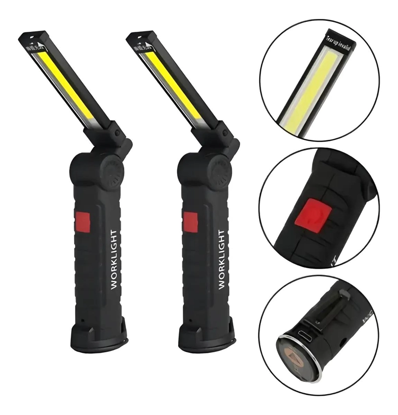 PACK DE 2 LINTERNAS PORTATILES CON 5 MODOS DE ILUMINACION PARA TRABAJO - 1