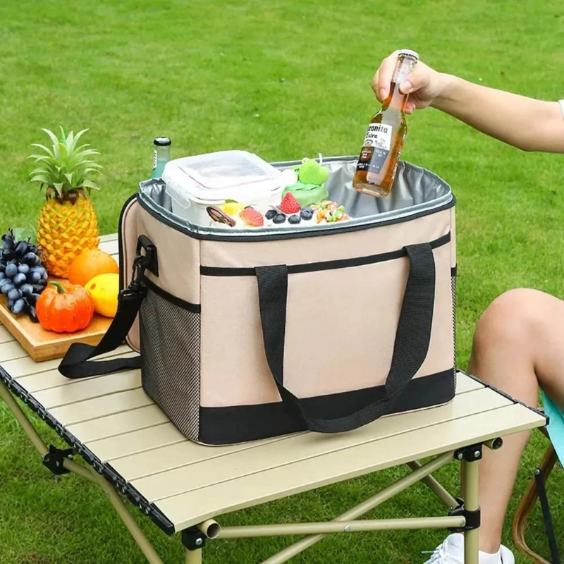 BOLSO COOLER PLEGABLE IMPERMEABLE PORTATIL PARA CAMPING 30 LITROS - 2