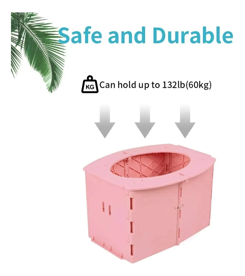 BAÑO PORTATIL PLEGABLE PARA CAMPING Y VIAJE CON BOLSAS PARA NIÑOS - 5