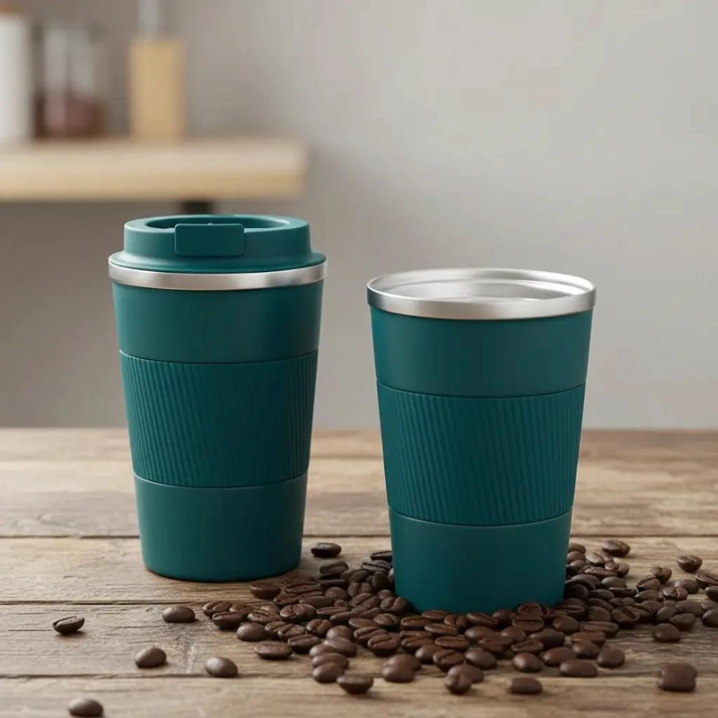 TAZA DE CAFE  AISLADA DE ACERO INOXIDABLE CON CAPACIDAD DE 510 ML - 1