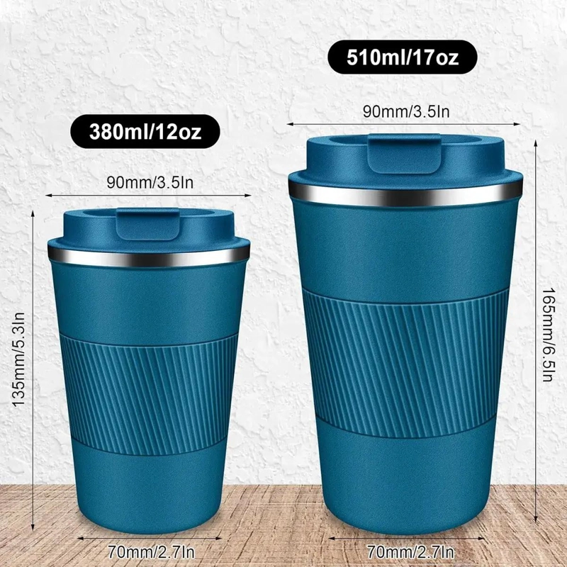TAZA DE CAFE  AISLADA DE ACERO INOXIDABLE CON CAPACIDAD DE 510 ML - 2