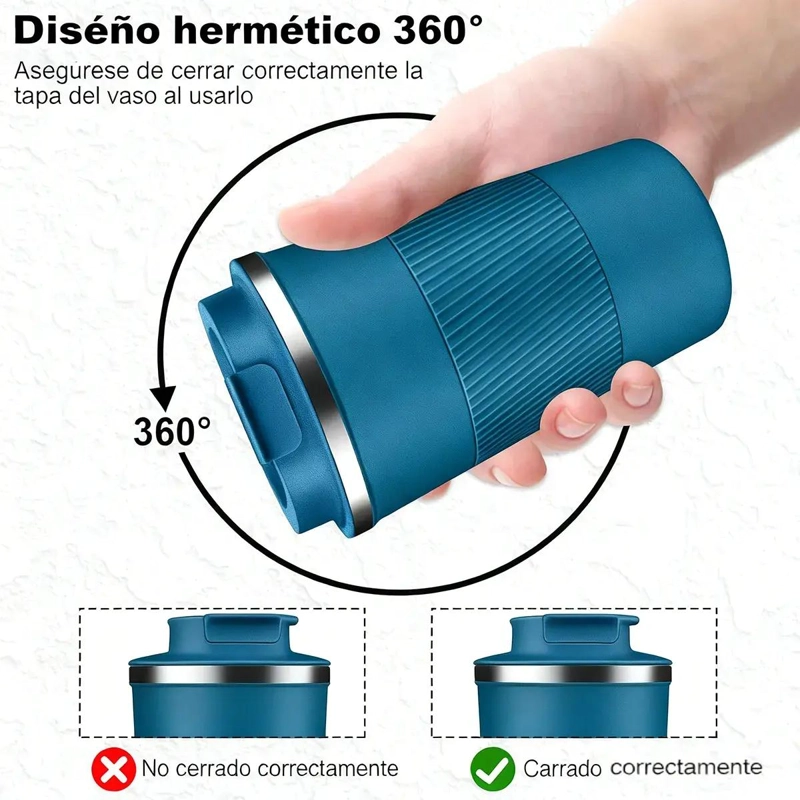 TAZA DE CAFE  AISLADA DE ACERO INOXIDABLE CON CAPACIDAD DE 510 ML - 5