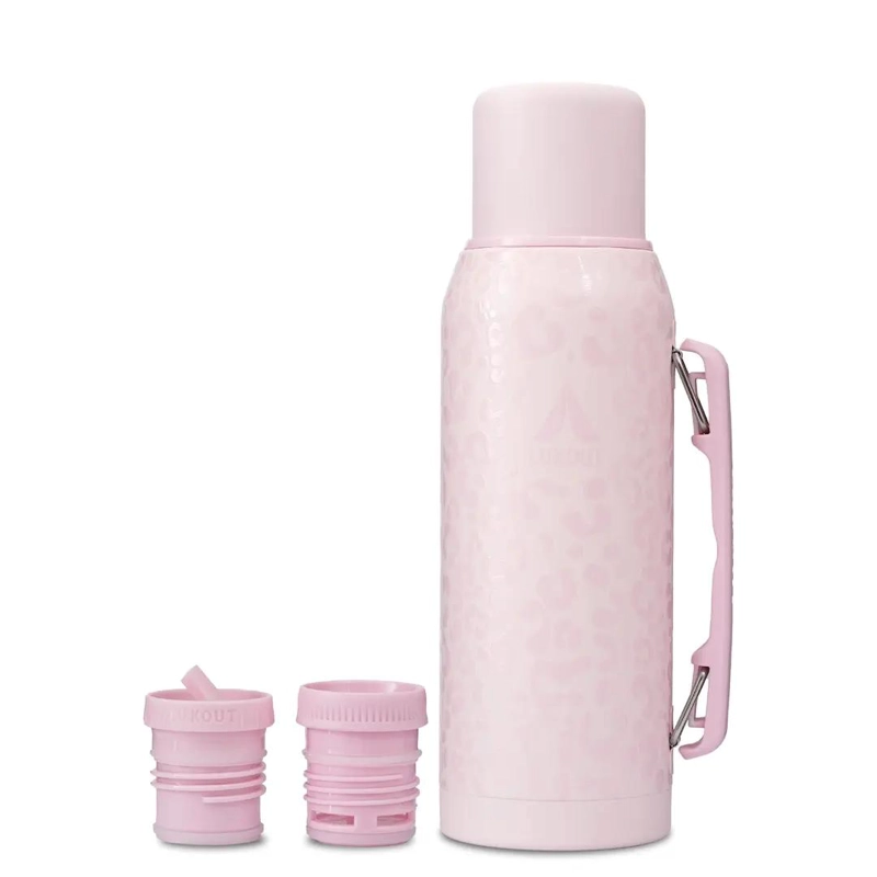 TERMO CLASICO DE ACERO INOXIDABLE PARA AGUA CALIENTE 1000 ML CON TAPA - 1