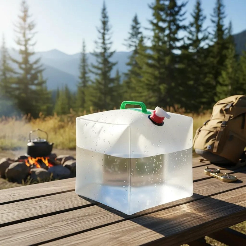 CONTENEDOR DE AGUA PLEGABLE PORTATIL DE 20 LITROS PARA CAMPING - 1