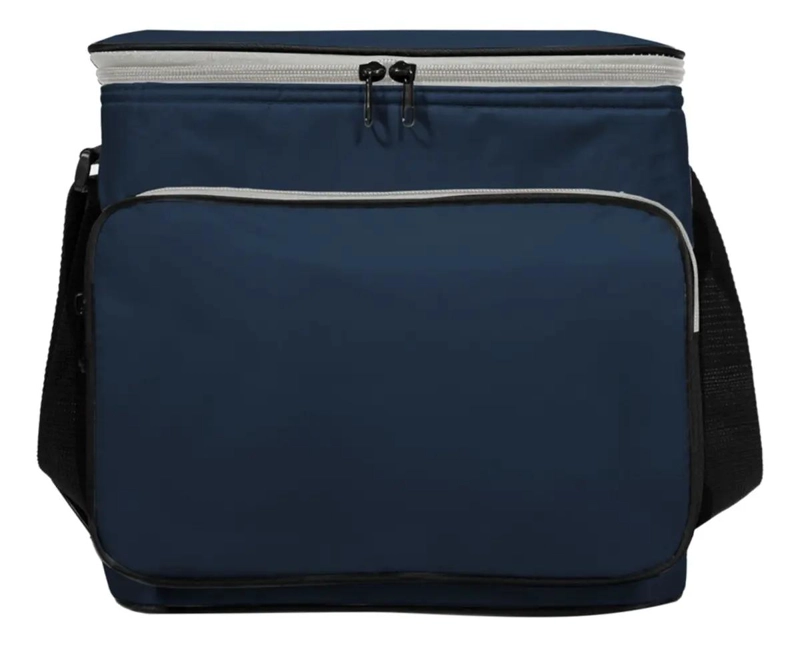 COOLER TE RMICO DE 17.5 LITROS CON BOLSILLO Y CORREA AJUSTABLE AZUL - 1