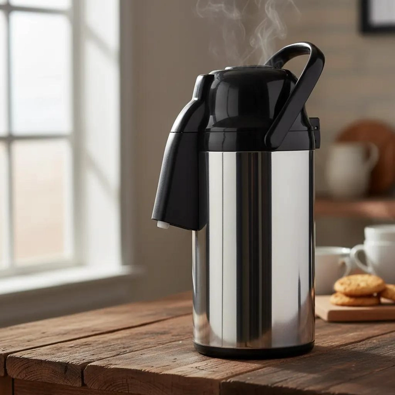 TERMO SIFON PARA BEBIDAS DE 3 LITROS COLOR NEGRO CON DISEÑO ELEGANTE - 2