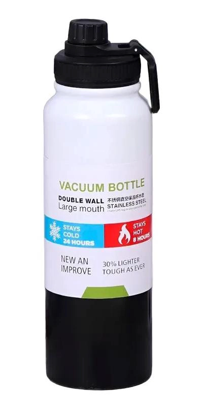 TERMO DE ACERO INOXIDABLE 1 LITRO CON VASO TE RMICO Y SISTEMA ANTIDERRAME - 2