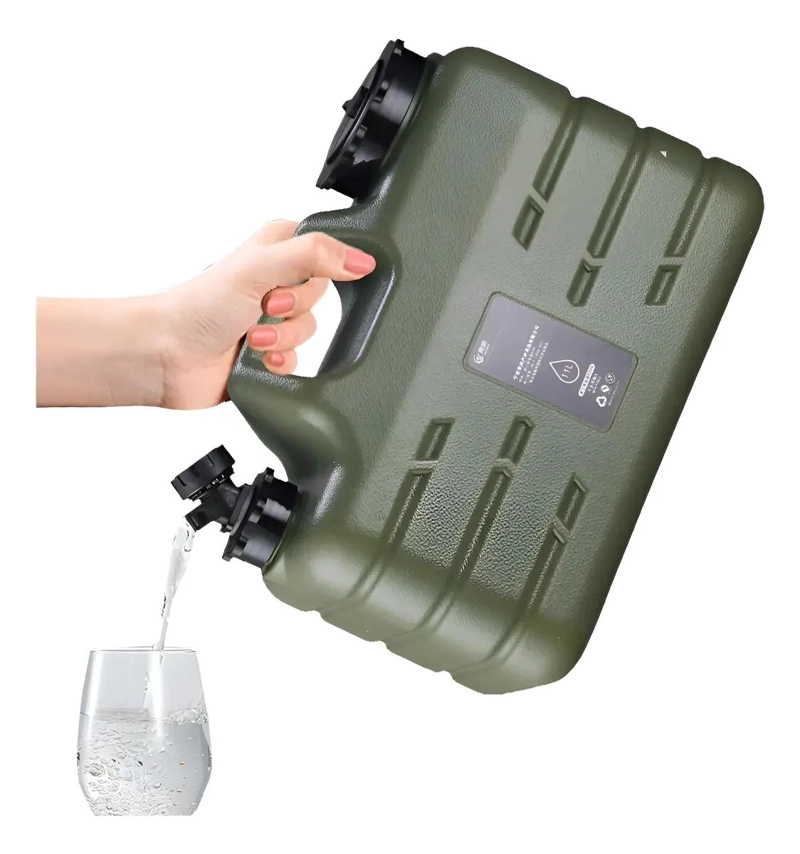CUBO CONTENEDOR PORTATIL PARA AGUA DE CAMPING CON CAPACIDAD DE 11 LITROS - 1