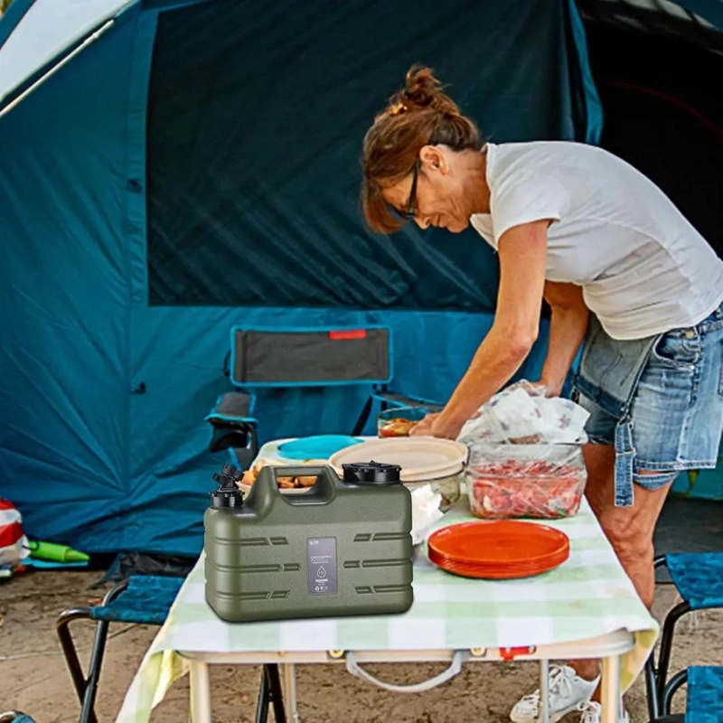 CUBO CONTENEDOR PORTATIL PARA AGUA DE CAMPING CON CAPACIDAD DE 11 LITROS - 2