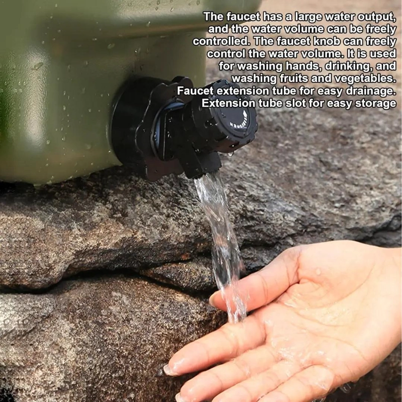 CUBO CONTENEDOR PORTATIL PARA AGUA DE CAMPING CON CAPACIDAD DE 11 LITROS - 4