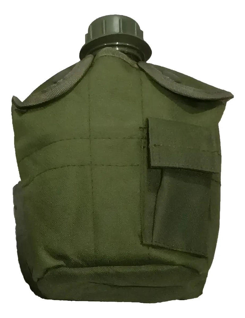 CANTIMPLORA TACTICA MILITAR CON CAPACIDAD DE 1 LITRO Y TAZA DE ALUMINIO - 1
