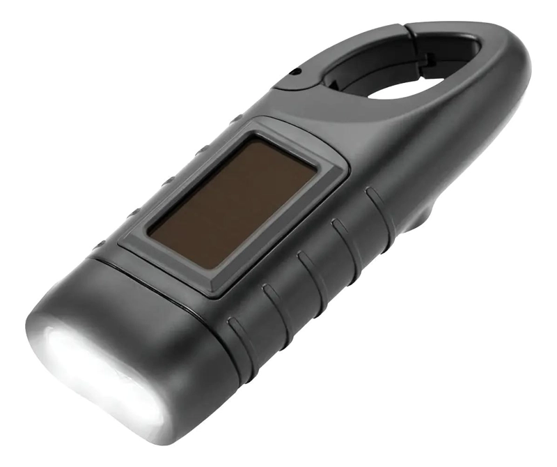 LINTERNA RECARGABLE PARA EXTERIORES CON DINAMO Y ENERGIA SOLAR INTEGRADA - 1