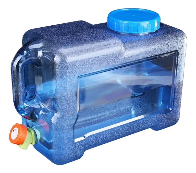 BIDON PORTATIL TRANSPARENTE DE 12 LITROS PARA CAMPING Y ACTIVIDADES AL AIRE LIBE - 1