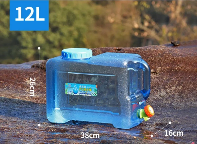 BIDON PORTATIL TRANSPARENTE DE 12 LITROS PARA CAMPING Y ACTIVIDADES AL AIRE LIBE - 2