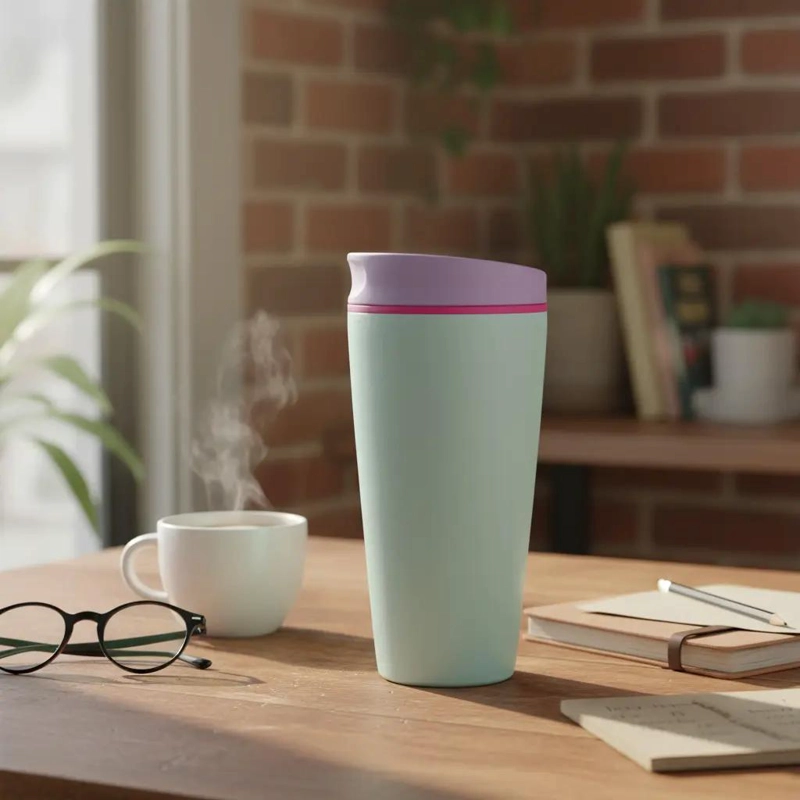 VASO TE RMICO PARA CAFE  CON CAPACIDAD DE 500 ML EN COLOR NEGRO - 1
