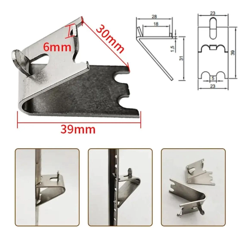 SET DE 12 GANCHOS DE ACERO INOXIDABLE PARA FRIGORIFICO - 2