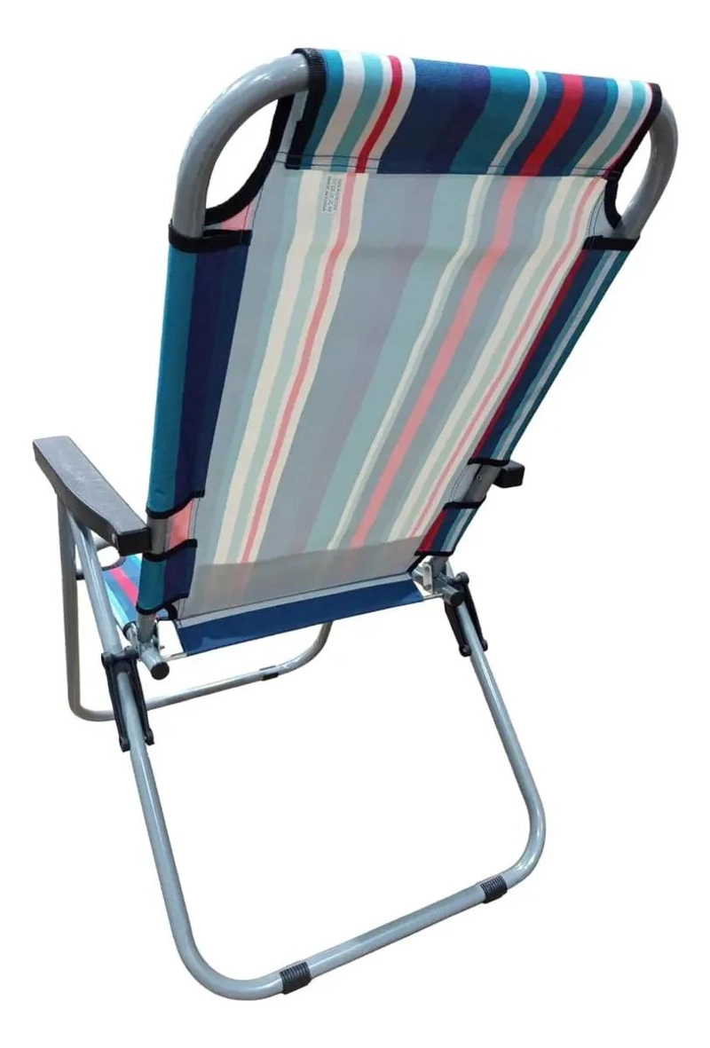 SILLA PLEGABLE PARA CAMPING Y PLAYA CON DISEÑO MULTICOLOR COMODO Y RESISTENTE - 3