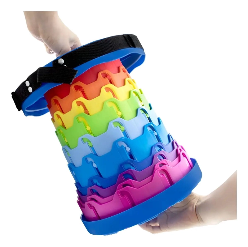TABURETE PLEGABLE PORTATIL DE PLASTICO RETRACTIL PARA USO COMODO - 1